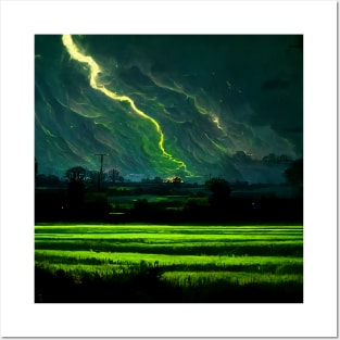 Green Lightning | Strike Home Posters and Art